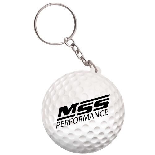Custom Branded Stress Golf Ball Keyring  - S0167 - 1