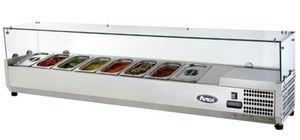 Atosa VRX1400/330 Countertop Topping Unit with 6 x 1/4 GN Pans/Lids, 1415mm - VRX1400-330 - 3