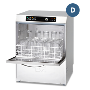 DC SG45D Standard Range 450mm Basket Frontloading Commercial Glasswasher with Drain Pump, 25 Pint Capacity - SG45D - 1