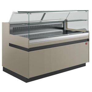 Diamond VB10XC2/R2 Flat Glass Taupe Refrigerated Serveover Counter, 1738mm - VB17XC2-R2 - 1
