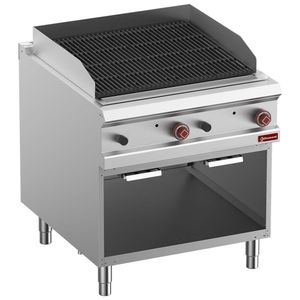 Diamond G9/GPLA8-ZN Freestanding Lava Stone Gas Griddle on Netrual Open cupboard - G9-GPLA8-ZN - 1