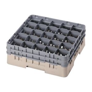 Cambro Camrack Beige 25 Compartments Max Glass Height 155mm - FD071  - 1