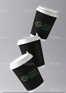 1,000 x 12oz DW Oakwood Opticians Coffee cups - 1