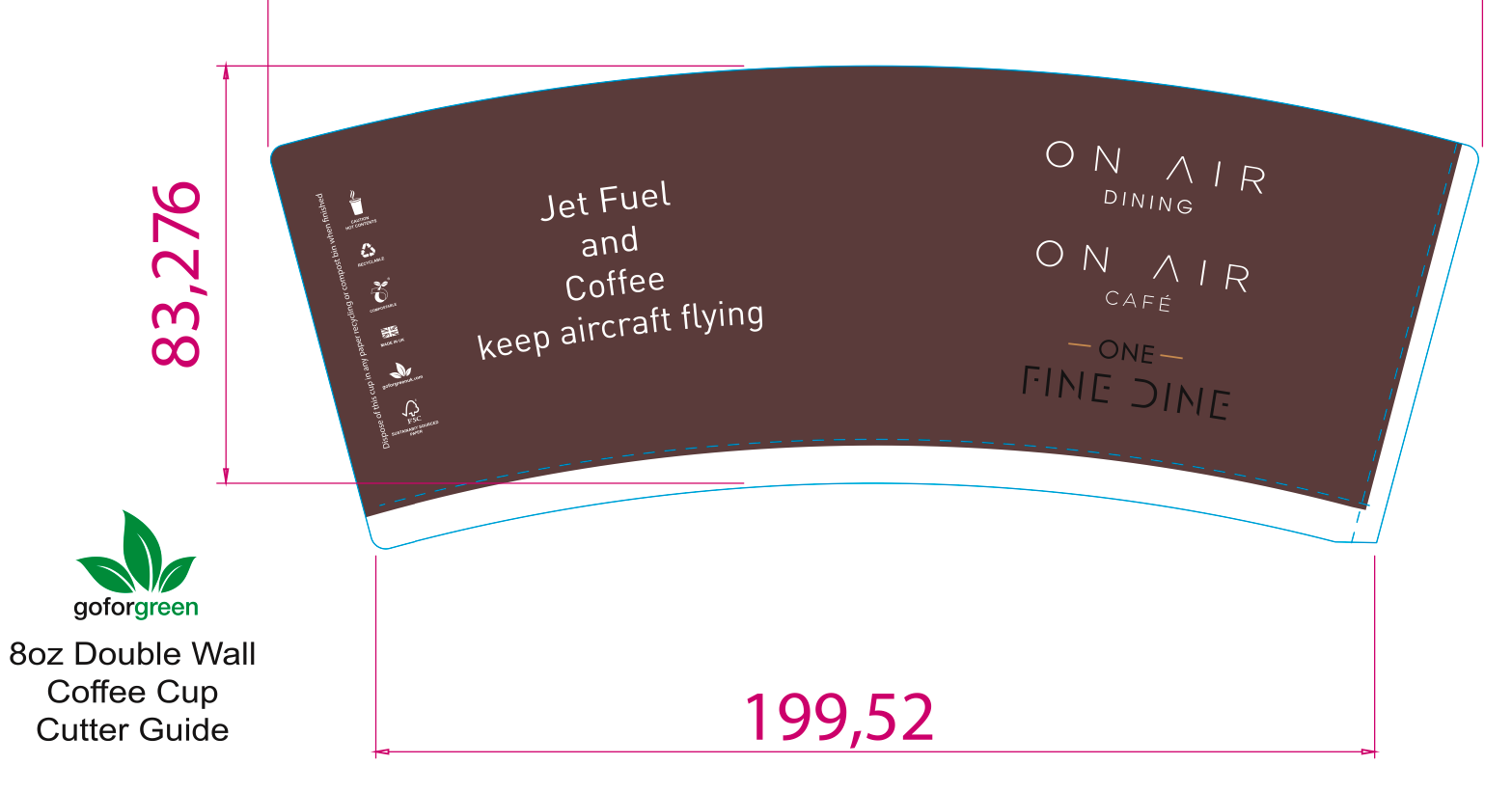 1,000 x 8oz On Air Dining DW Coffee cups - 1
