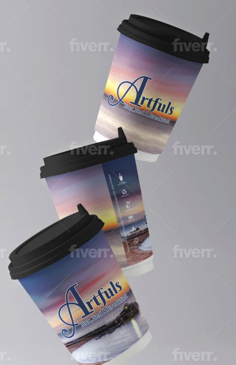 1,000 12oz DW - Artfuls Coffee cups - 1