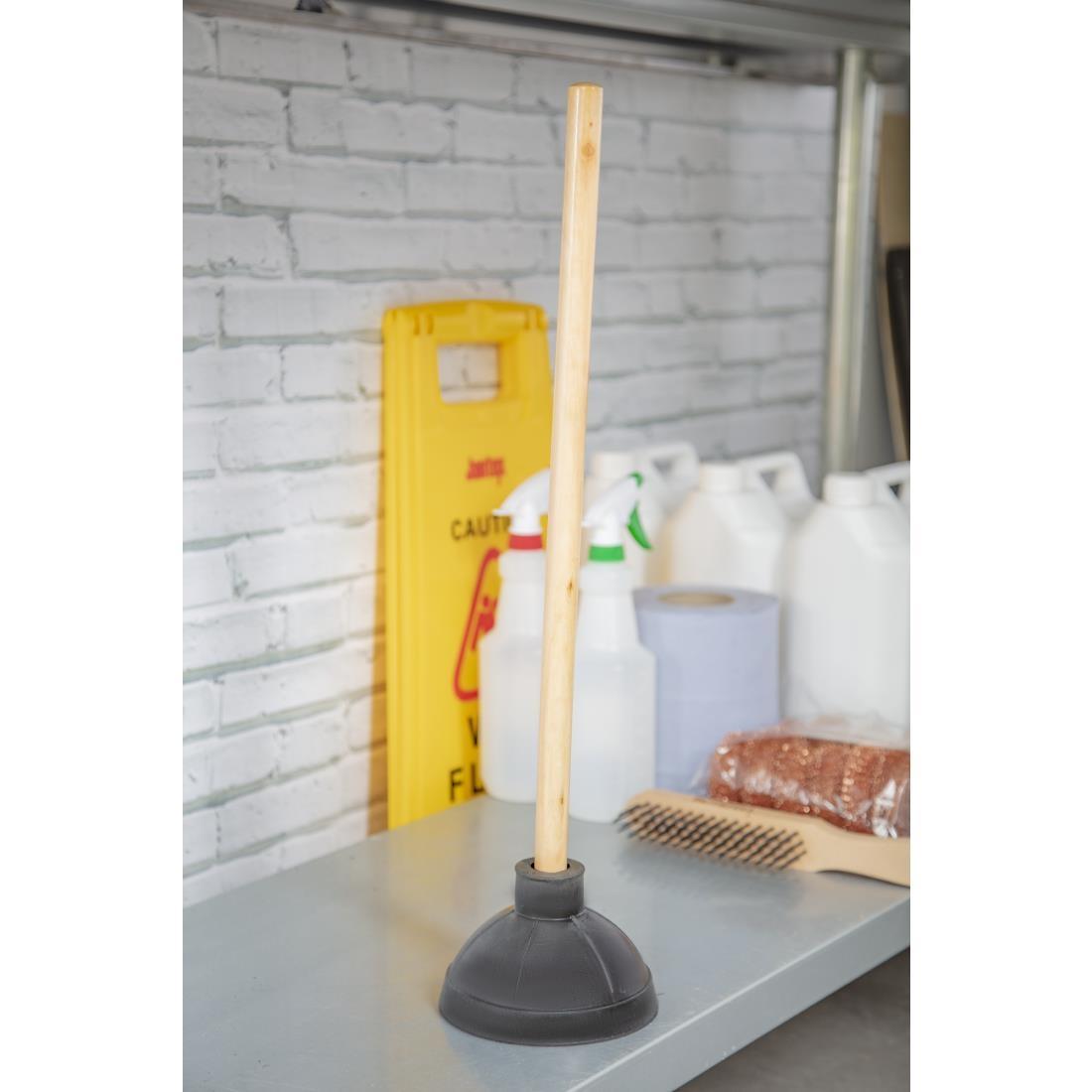 Jantex Plunger With Wooden Handle - CG047  - 2