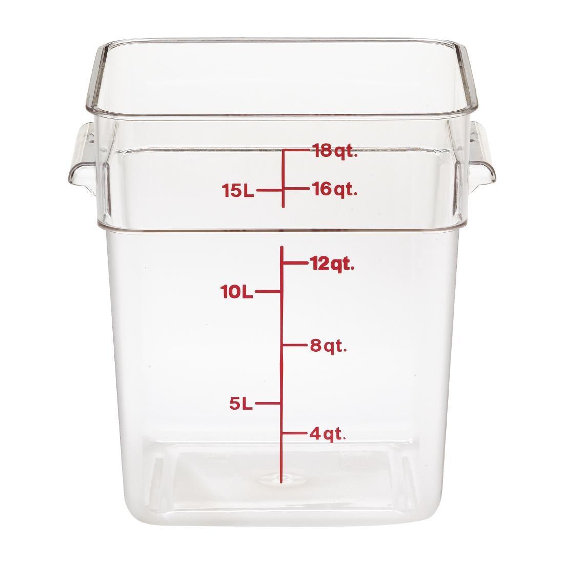 Cambro Square Polycarbonate Food Storage Container 17.2 Ltr - DT198  - 1