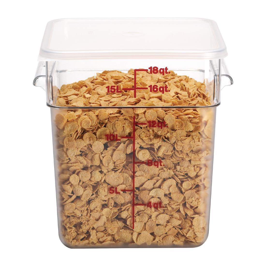 Cambro Square Polycarbonate Food Storage Container 17.2 Ltr - DT198  - 2