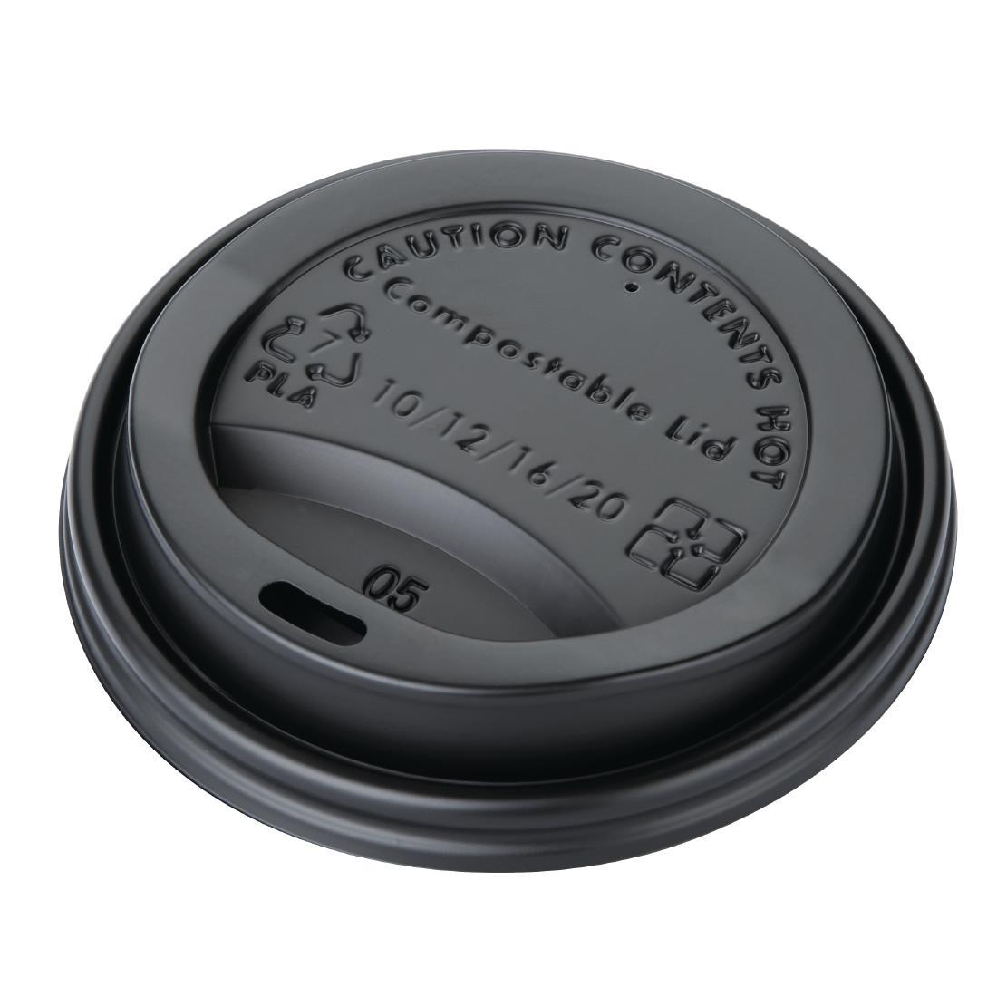 Fiesta Green 12oz Compostable Hot Cups and Lids Bundle (Pack of 1000) - SA486  - 4