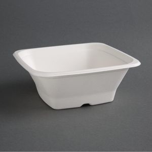 Fiesta Compostable Bagasse Square Bowls 32oz (Pack of 50) - FC537  - 1