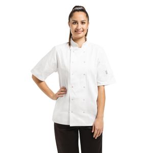 Whites Vegas Unisex Chefs Jacket Short Sleeve White M - A211-M  - 2