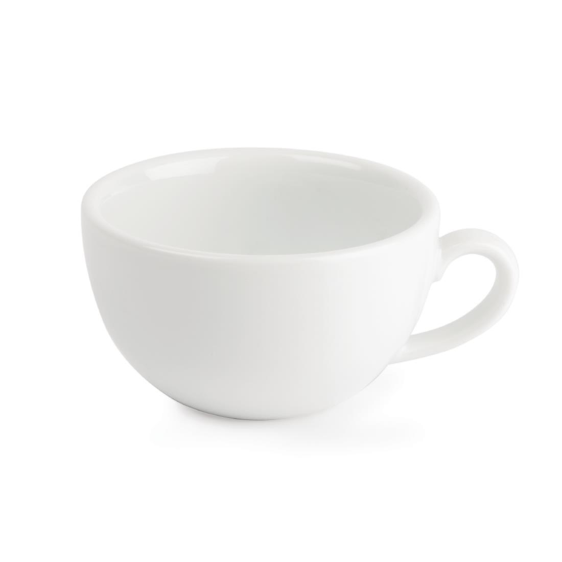 Royal Porcelain Classic White Cappuccino Cups 200ml (Pack of 12) - CG023  - 2