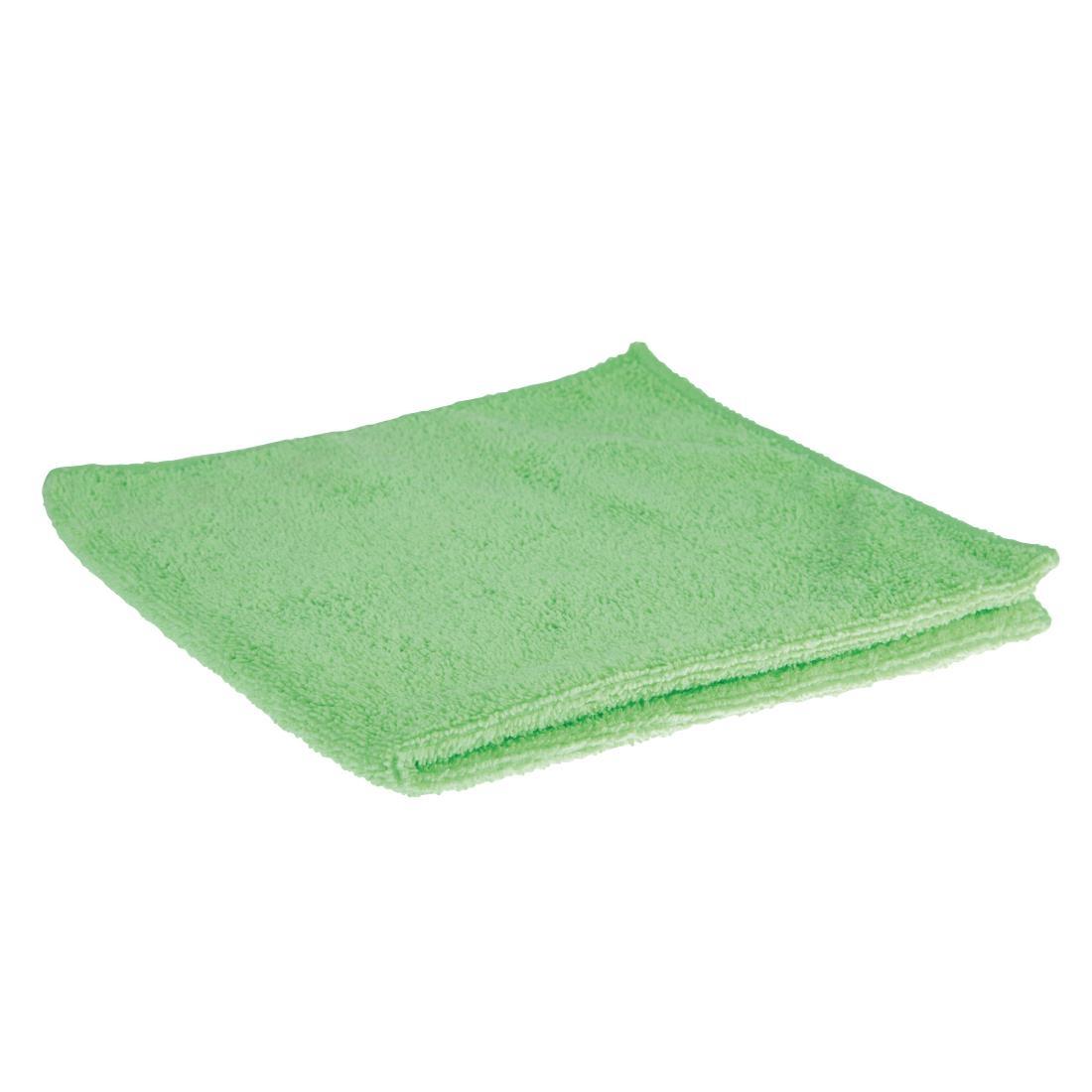 Jantex Microfibre Cloths Green (Pack of 5) - GF609  - 1