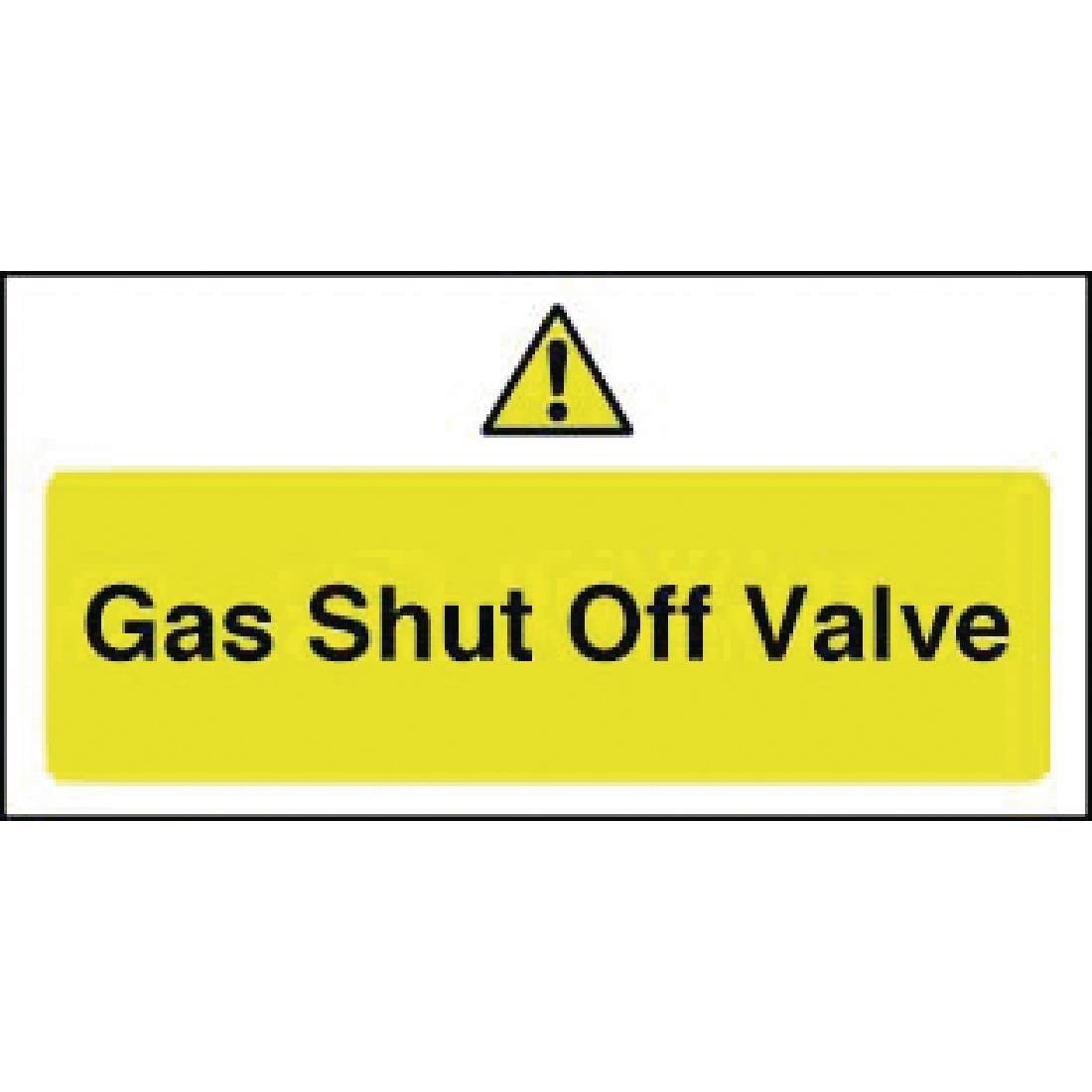 Gas Shut Off Valve Sign - Y913  - 1