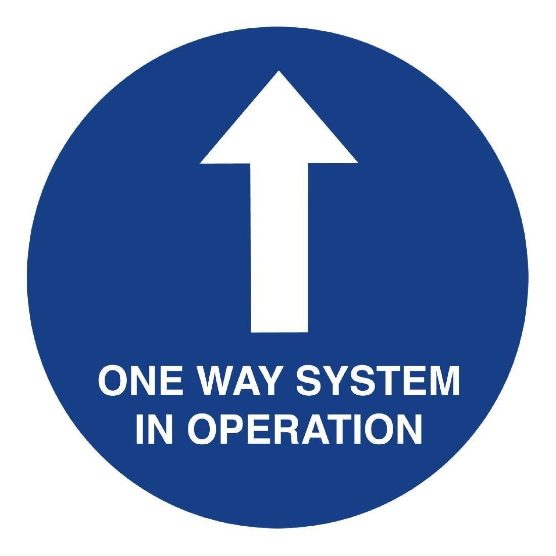One Way System Social Distancing Floor Graphic 200mm - FN368  - 1