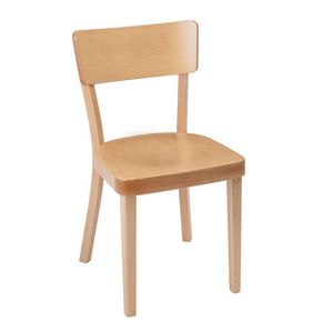 Fameg Plain Side Chairs Natural Beech (Pack of 2) - DC356  - 1