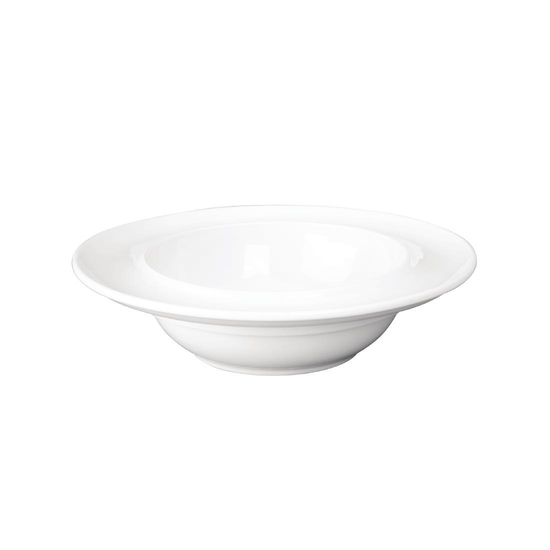 Olympia Heritage Raised Rim Bowls 205mm White (Pack of 4) - DW154  - 2