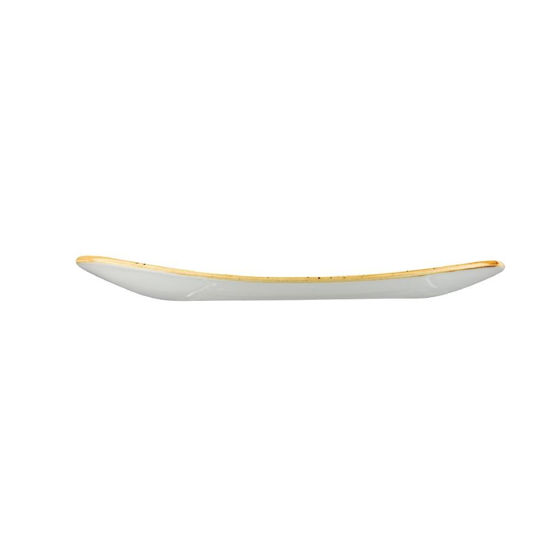 Churchill Stonecast Triangle Plate Mustard Seed Yellow 229mm (Pack of 12) - DF789  - 2