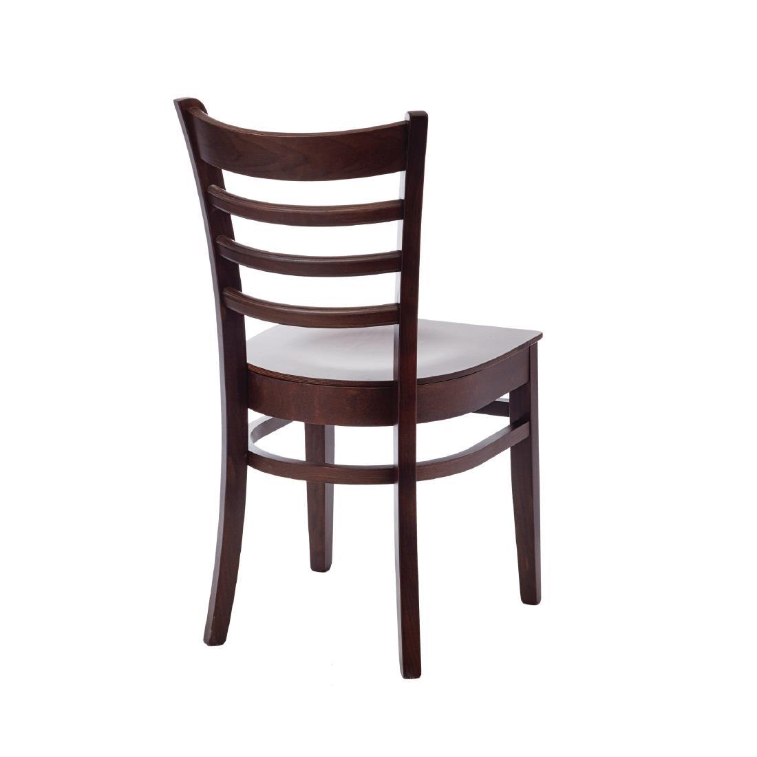 Fameg Slatted Side Chairs Walnut Finish (Pack of 2) - CD186-PL  - 2