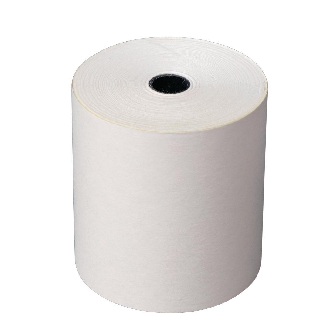 Fiesta Non-Thermal 2ply White and Yellow Till Roll 76 x 70mm (Pack of 20) - DK596  - 4