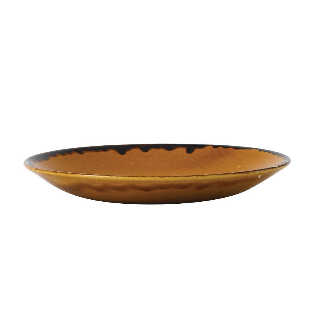 Dudson Harvest Deep Coupe Plates Brown 255mm (Pack of 12) - FC022  - 2