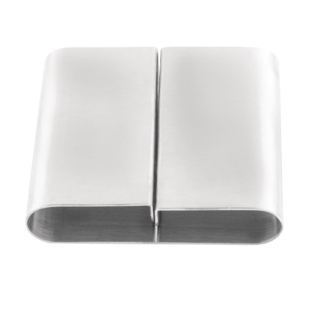 Olympia Curved Stainless Steel Menu Card Holder - F778  - 2
