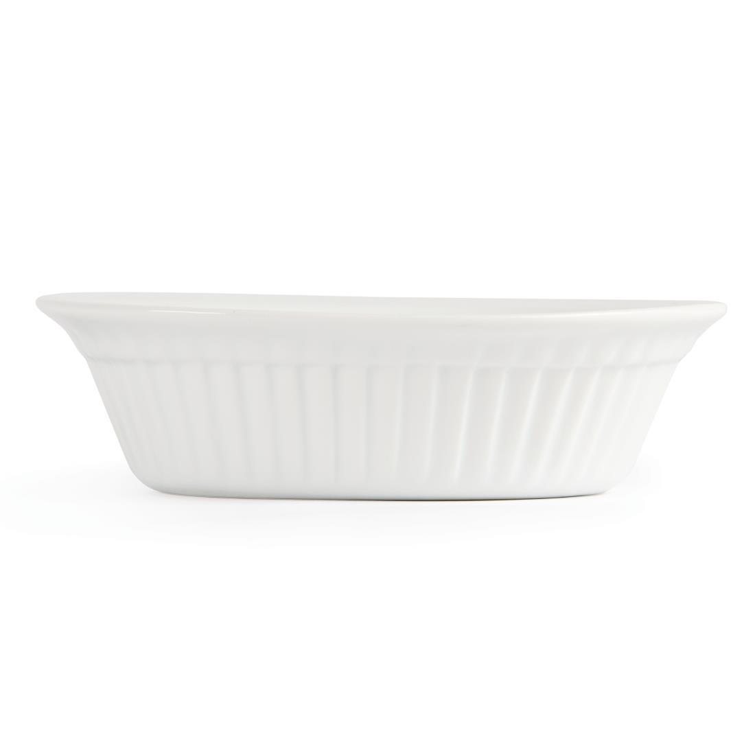 Olympia Whiteware Oval Pie Dishes 170mm (Pack of 6) - C110  - 2