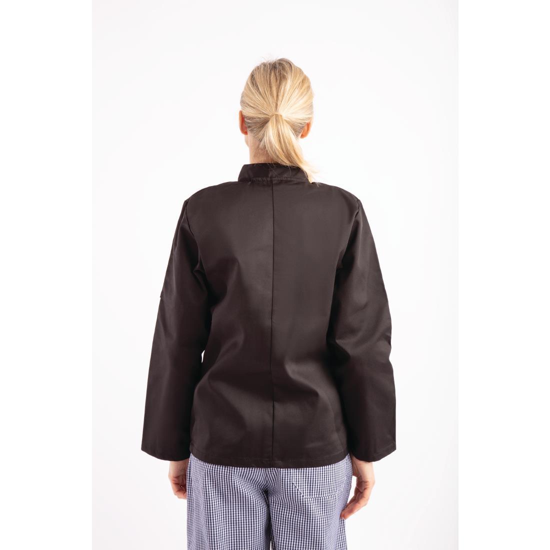 Whites Vegas Unisex Chefs Jacket Long Sleeve Black XL - A438-XL  - 10