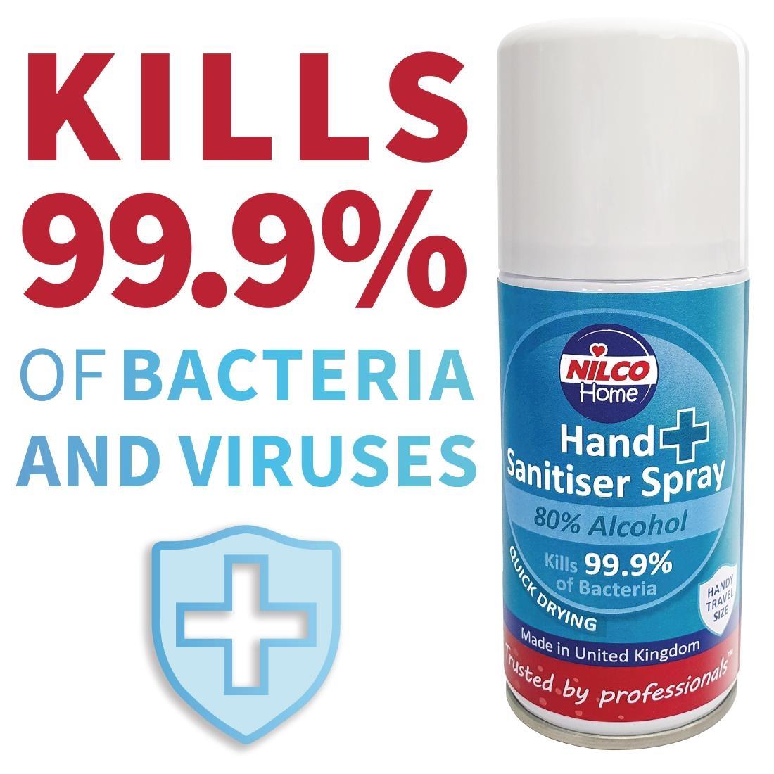 Nilco Antibacterial Hand Sanitiser Aerosol 150ml - FN967  - 2