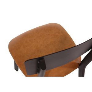 Bolero Metal & PU Side Chair Vintage Camel (Pack 4) - DR300  - 6