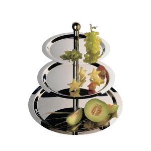 Stainless Steel 3 Tier Afternoon Tea Stand - S024  - 1