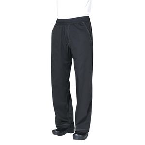 Chef Works Unisex Cool Vent Baggy Chefs Trousers Black S - B187-S  - 1