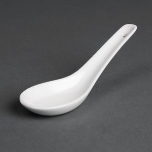 Olympia Whiteware Rice Spoons 130mm (Pack of 24) - C325  - 1