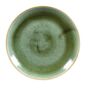 Churchill Stonecast Round Coupe Plates Samphire Green 165mm (Pack of 12) - DF997  - 1