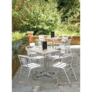 Bolero Aluminium Stacking Chairs (Pack of 4) - U419  - 6