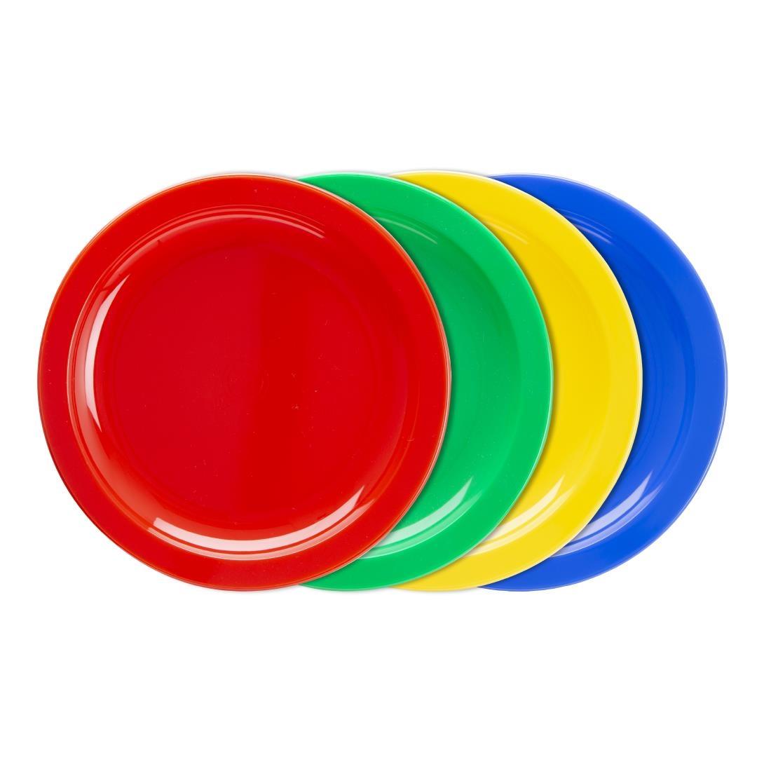 Olympia Kristallon Polycarbonate Plates Red 172mm (Pack of 12) - CB766  - 4