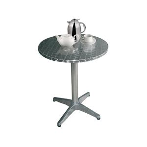 Bolero Round Bistro Table Stainless Steel 800mm - U426  - 1