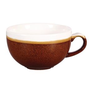 Churchill Monochrome Cappuccino Cup  Cinnamon Brown 225ml (Pack of 12) - DR678  - 1