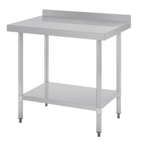 Vogue Stainless Steel Table with Upstand 900mm - GJ506  - 1