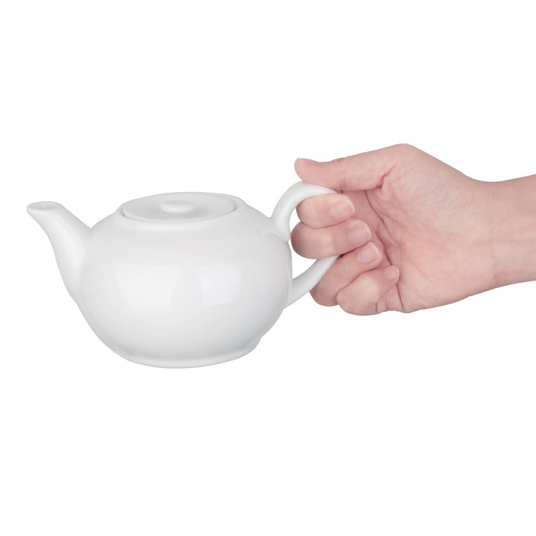 Olympia Whiteware Teapots 426ml (Pack of 4) - CB473  - 5