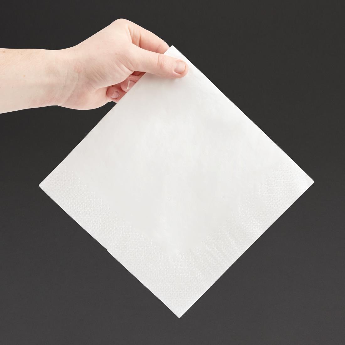 Fiesta Recyclable Dinner Napkin White 40x40cm 3ply 1/4 Fold (Pack of 1000) - FE251  - 4
