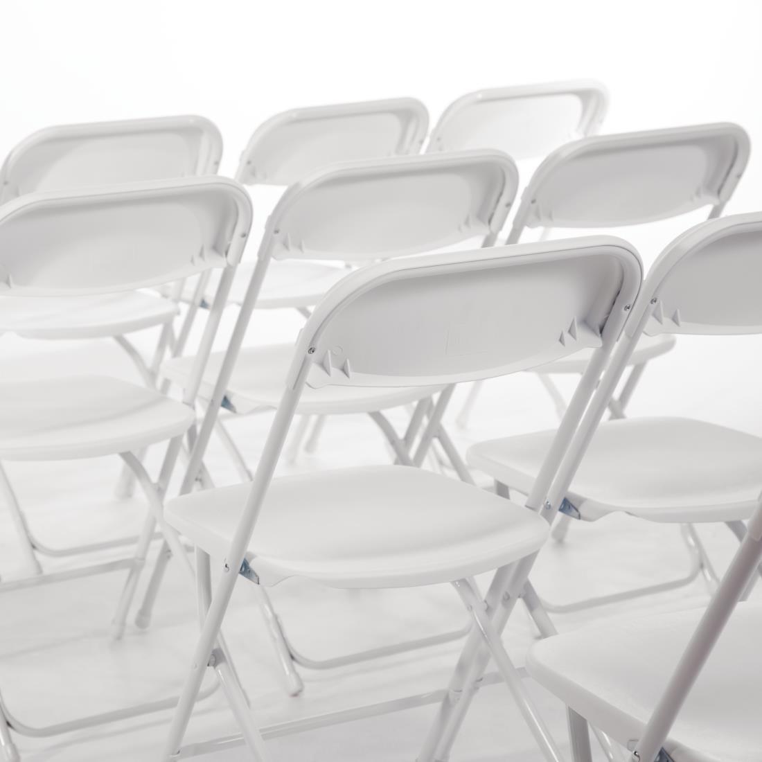 Bolero PP Folding Chairs White (Pack of 10) - GD387  - 4