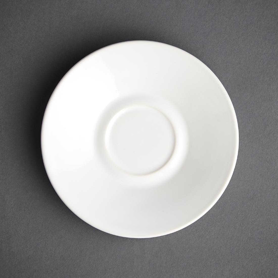 Olympia Cafe Espresso Saucers White 116.5mm (Pack of 12) - GK086  - 1