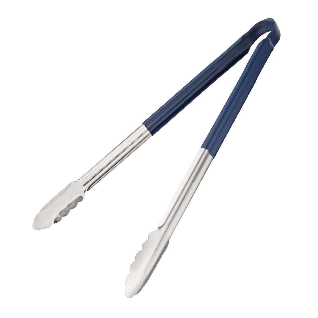 Hygiplas Colour Coded Serving Tong Blue 405mm - HC849  - 1