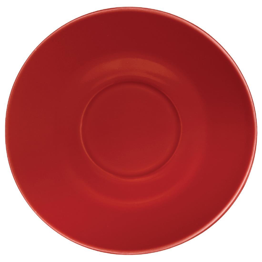 Olympia Cafe Saucers Red 158mm (Pack of 12) - GL047  - 1