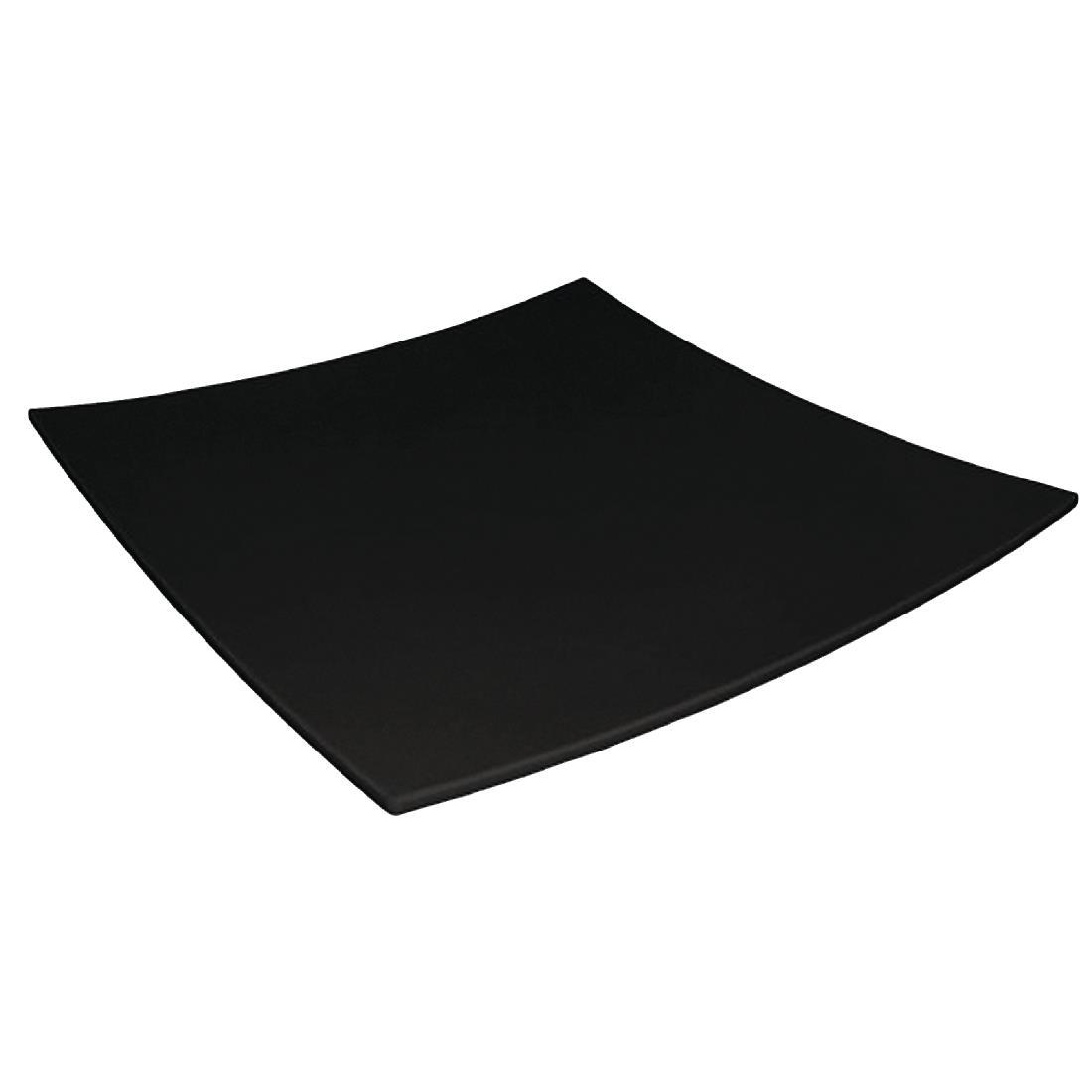 Curved Square Melamine Plate Black 400mm - DP143  - 1