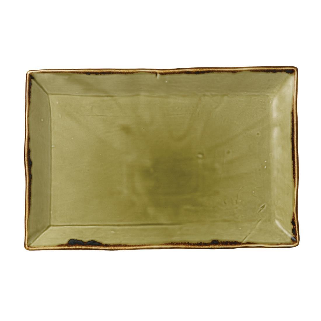 Dudson Harvest Rectangular Trays Green 230 x 336mm (Pack of 6) - FC052  - 1