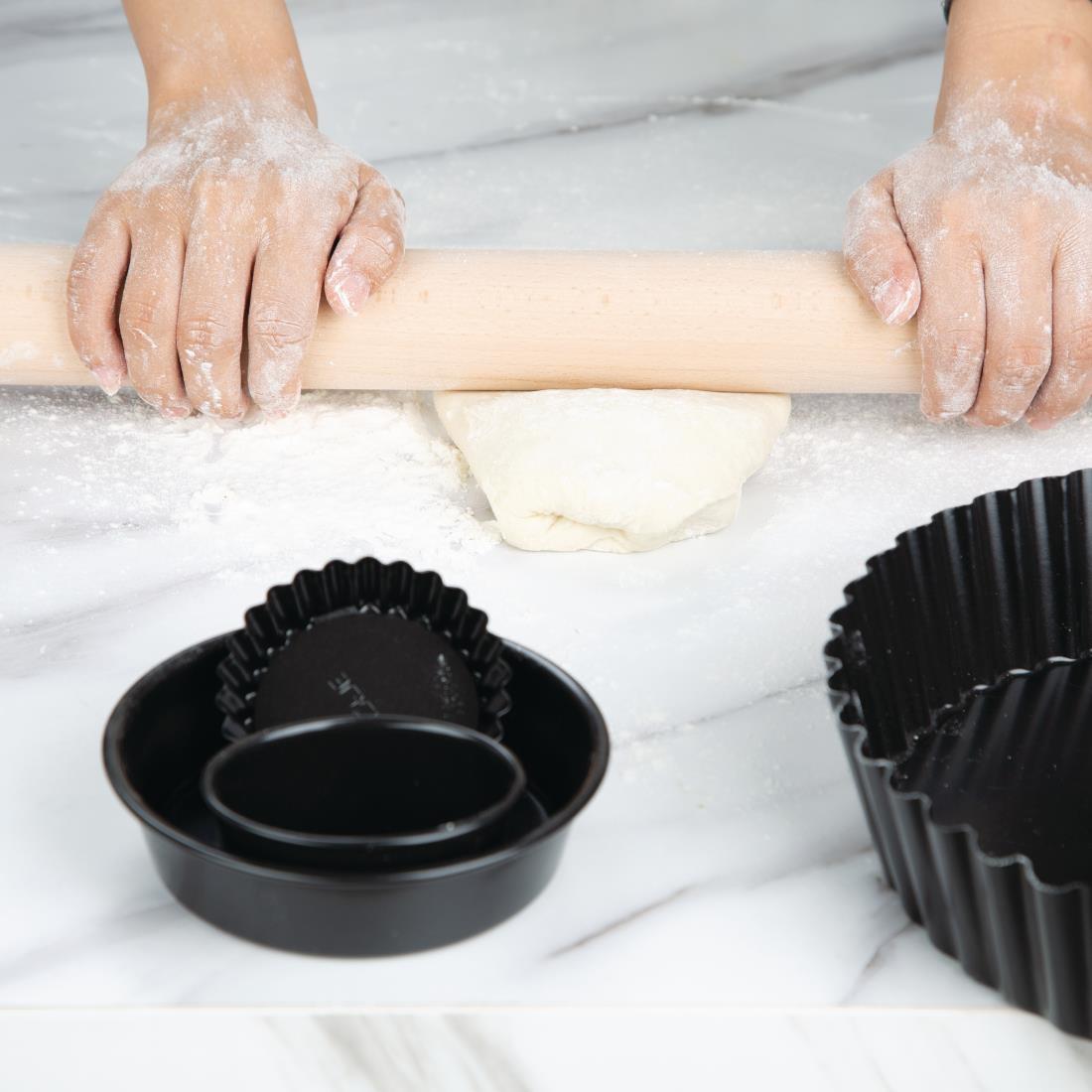 Vogue Wooden Rolling Pin 18" - J102  - 5