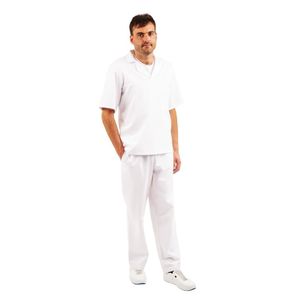 Unisex Bakers Shirt White S - A102-S  - 3