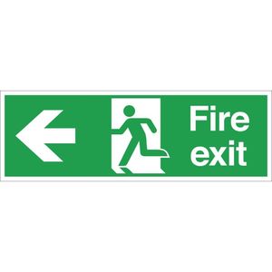 Fire Exit Sign Arrow Left - W303  - 1